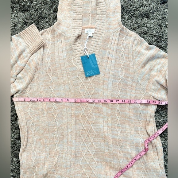 Market & Spruce Space Dye Hooded Sweater Size 3X, 2X - Picture 8 of 8